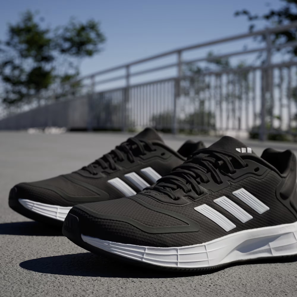 Adidas Women's Size 9 Duramo SL 2.0 Sneakers - Black/White Running Shoes Trainer - Picture 4 of 5